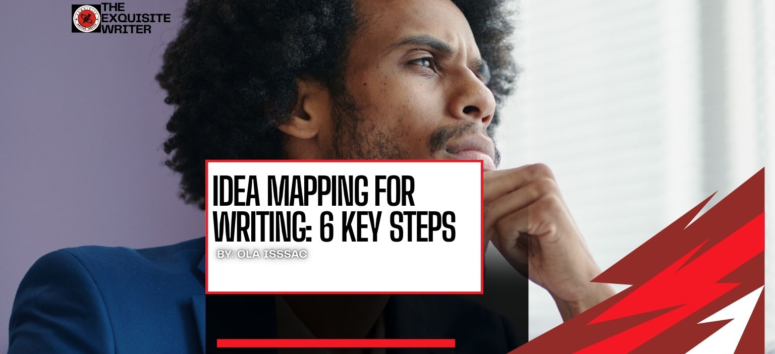 A man thinking about idea mapping for writing