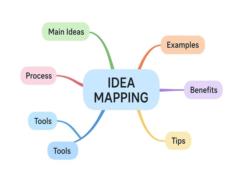 Idea mapping for writing chart 