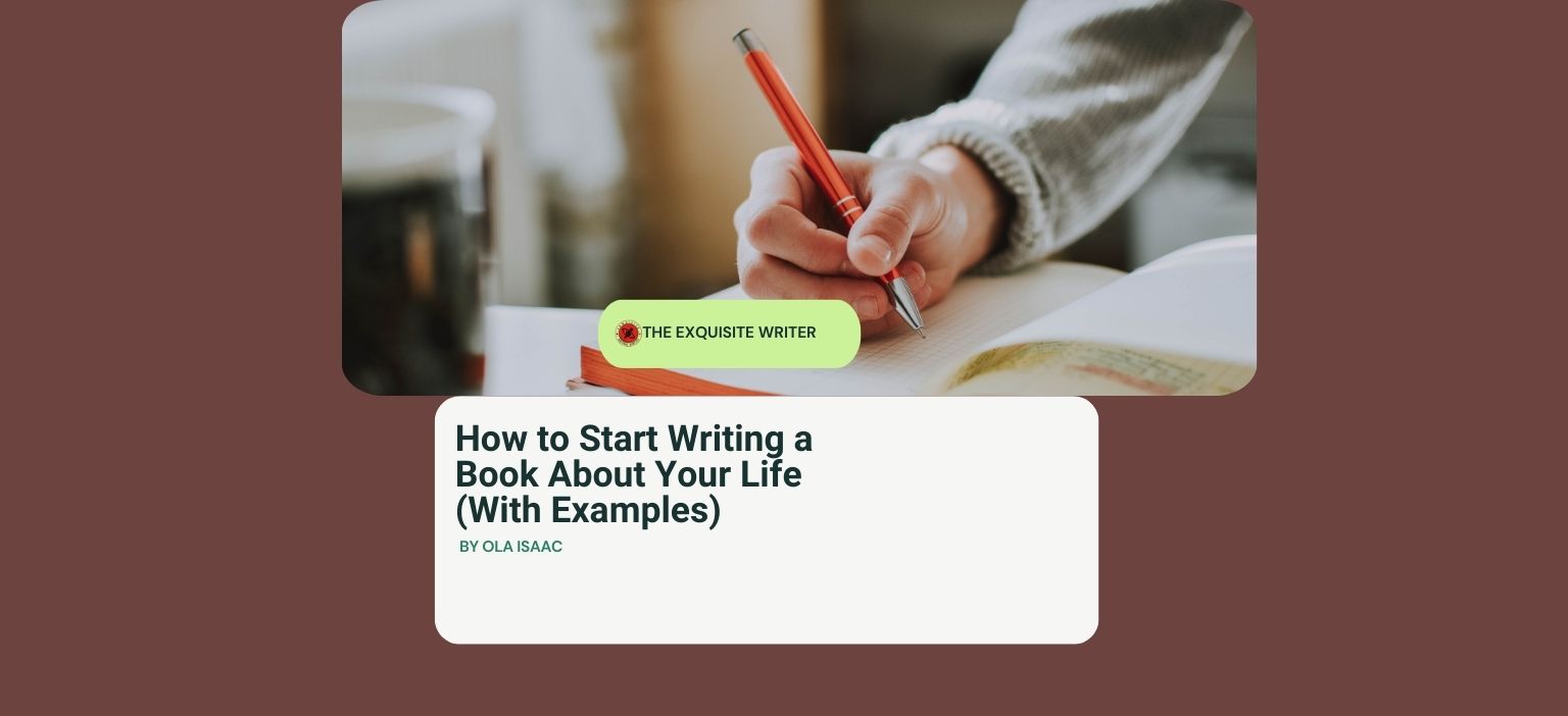 how to start writing a book about your life