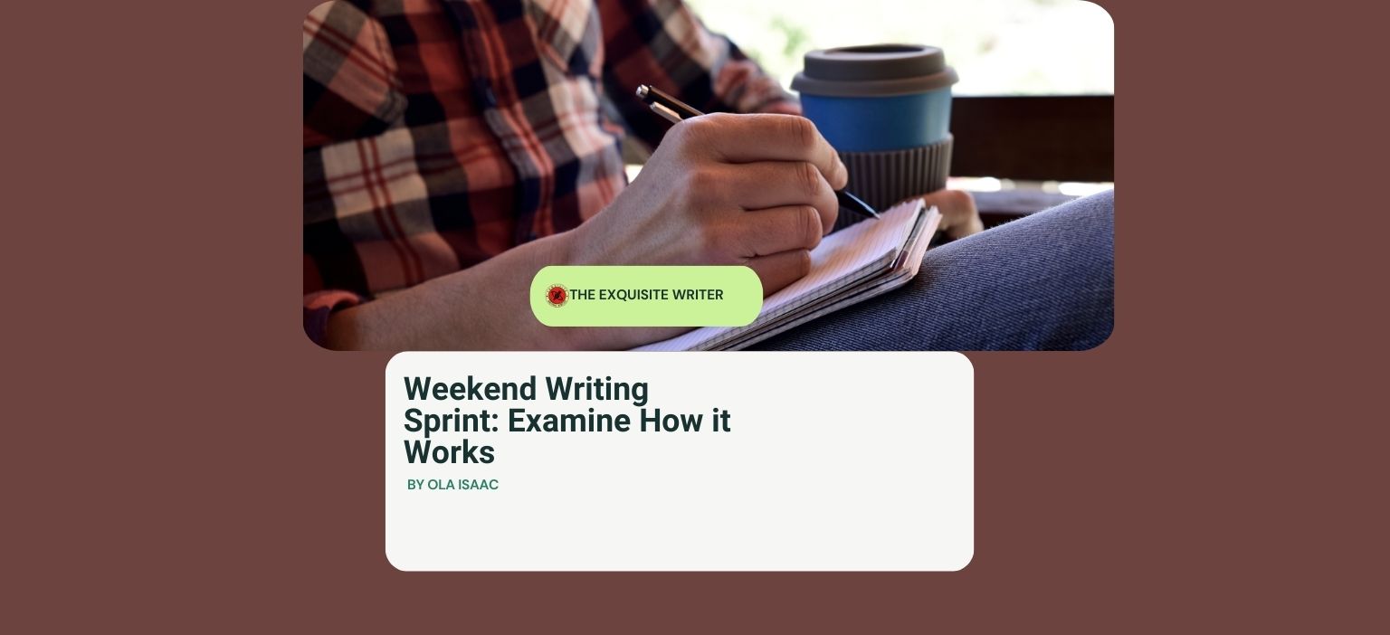 image with weekend writing sprint idea