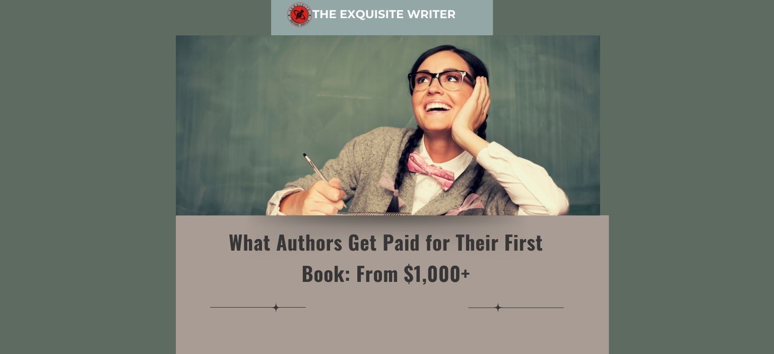 A man wondering what authors get paid for their first book