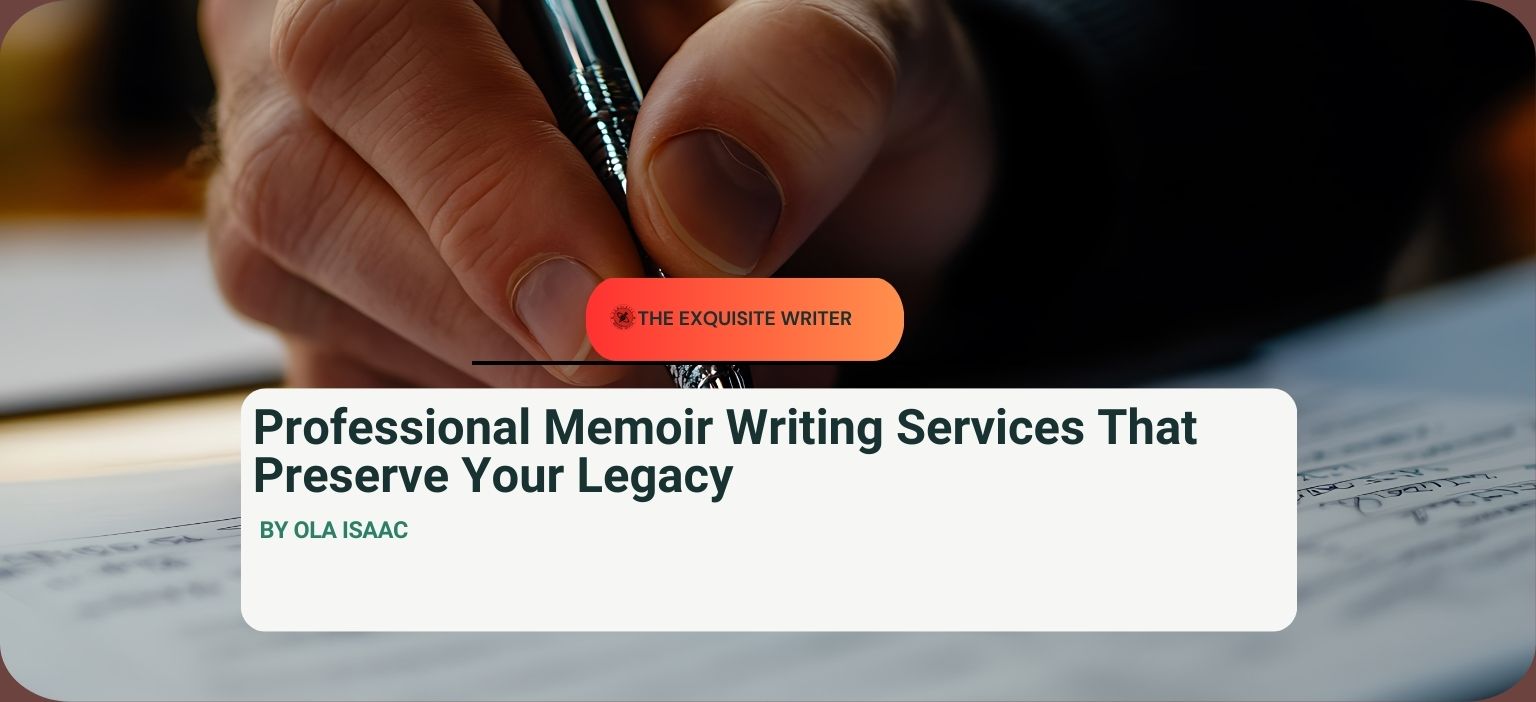 A writer handling memoir writing services