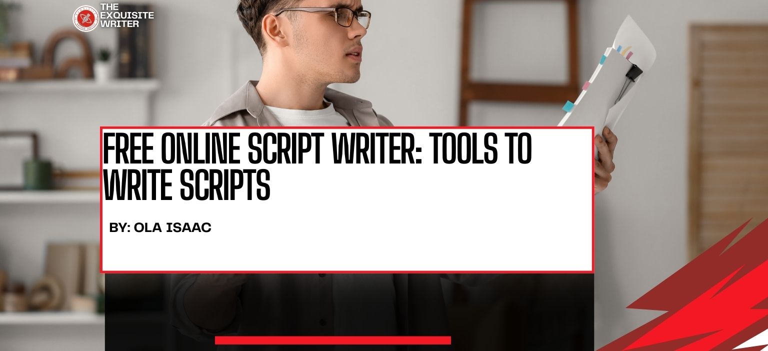 A writer checking free online script writer