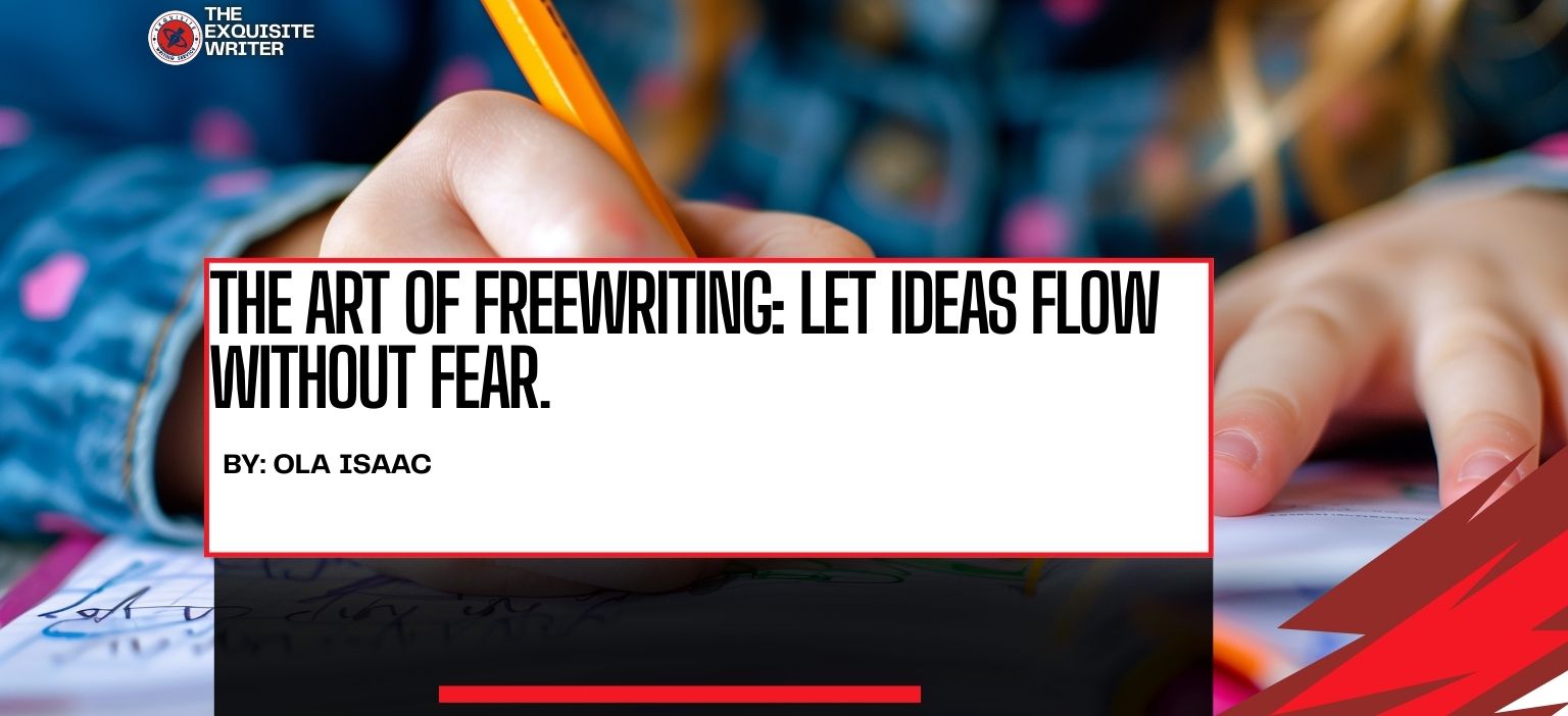 writer practicing freewriting