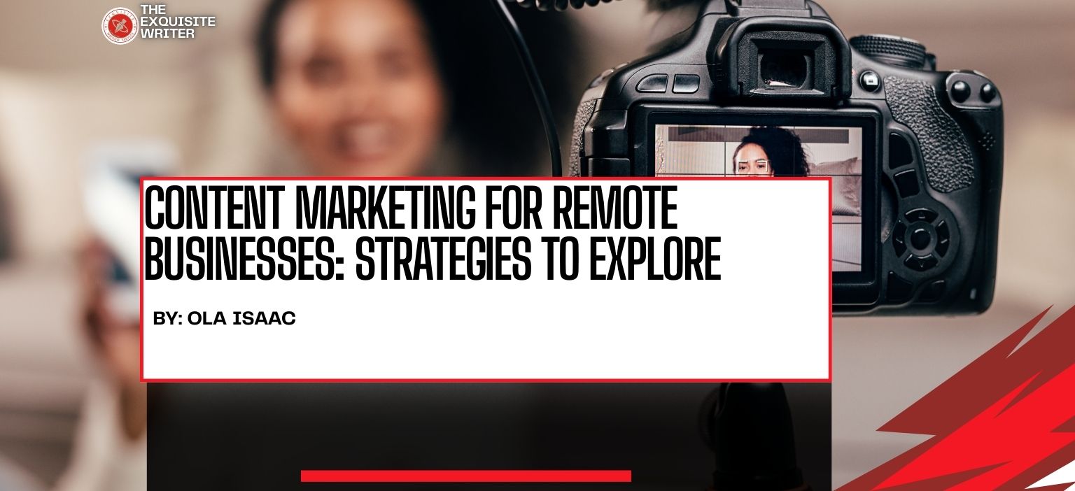 A woman running content marketing for remote businesses